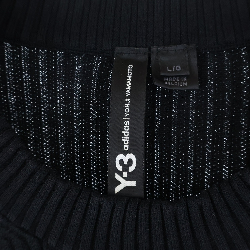 Y-3(ワイスリー) U TECH KNIT CREW SWEATER ロゴ クルーネック長袖ニット セーター ブラック