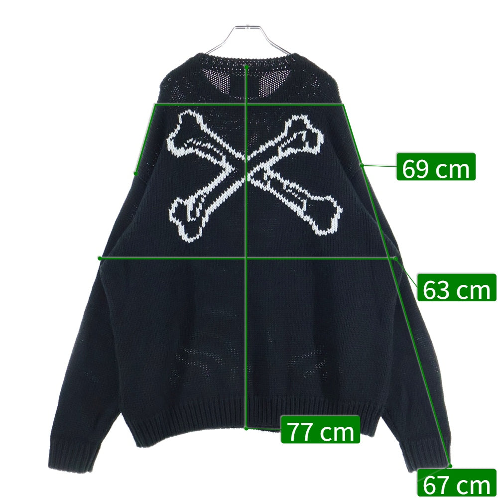 WTAPS(ダブルタップス) 22AW ARMT SWEATER クロスボーン クルーネック ニット ブラック 222MADT-KNM02