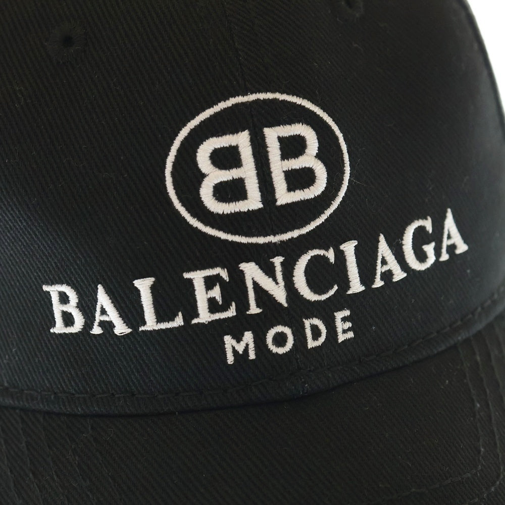 BALENCIAGA(バレンシアガ) 18SS BB Logo Baseball Cap フロントBBロゴ ベースボールキャップ 帽子 ブラック