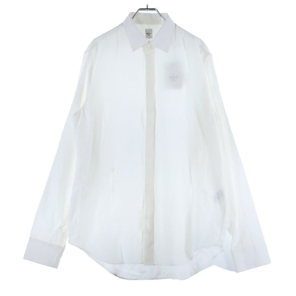 Berluti(ベルルッティ) Cotton Silk Scritto Andy Shirt コットンシルク アンディ スクリットパターン シャツ 長袖シャツ ホワイト R26HTL85SBGP