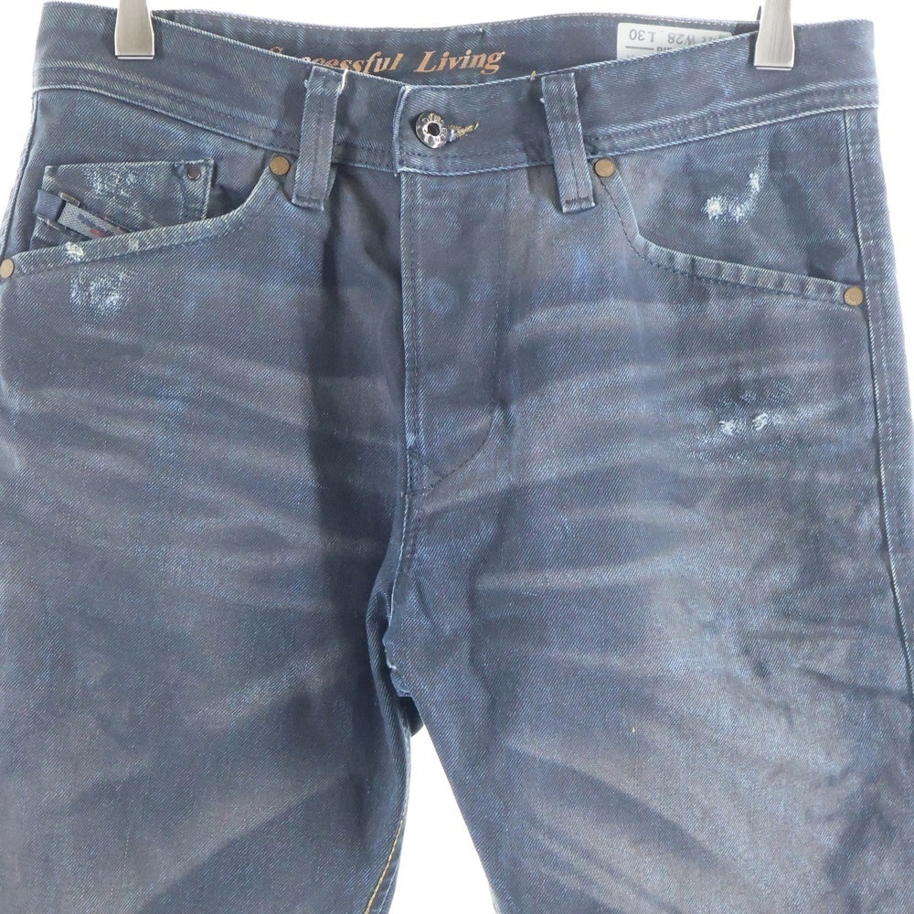 DIESEL(ディーゼル) DARRON ダメージ加工 ストレートデニムパンツ インディゴ