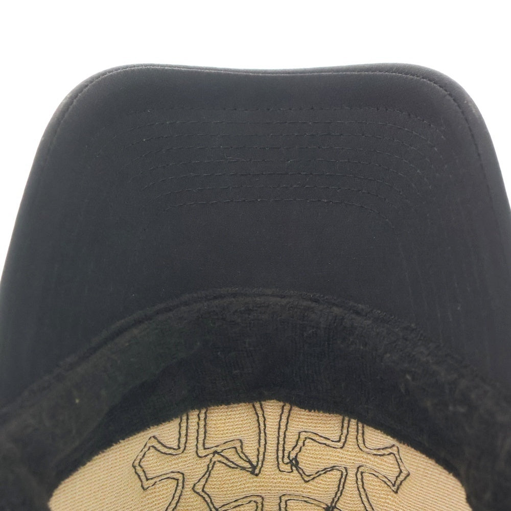 CHROME HEARTS(クロムハーツ) Cemetery Cross Patch Trucker Cap セメタリークロスパッチトラッカーキャップ ベースボールキャップ クロスボール 帽子 ブラック
