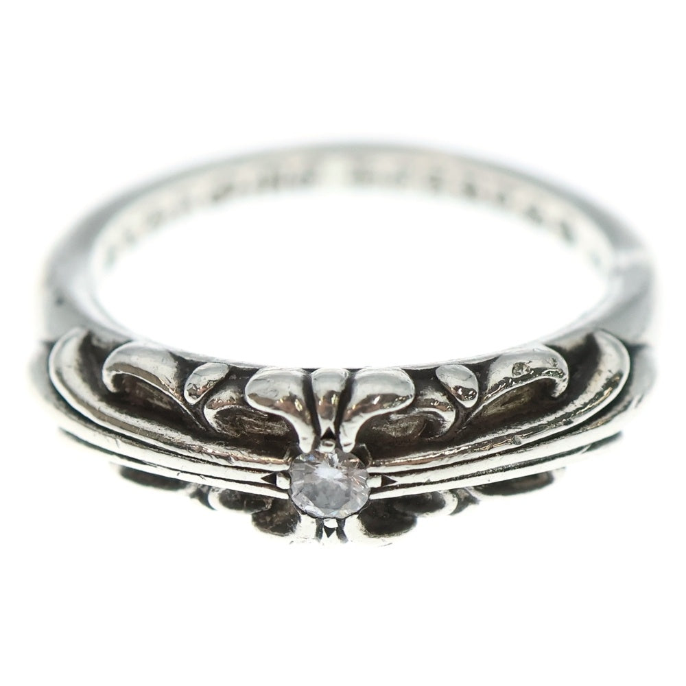 CHROME HEARTS(クロムハーツ) BABY CLASSIC 1 DIA ベイビークラシックフローラルクロスリング 1ダイヤ シルバー