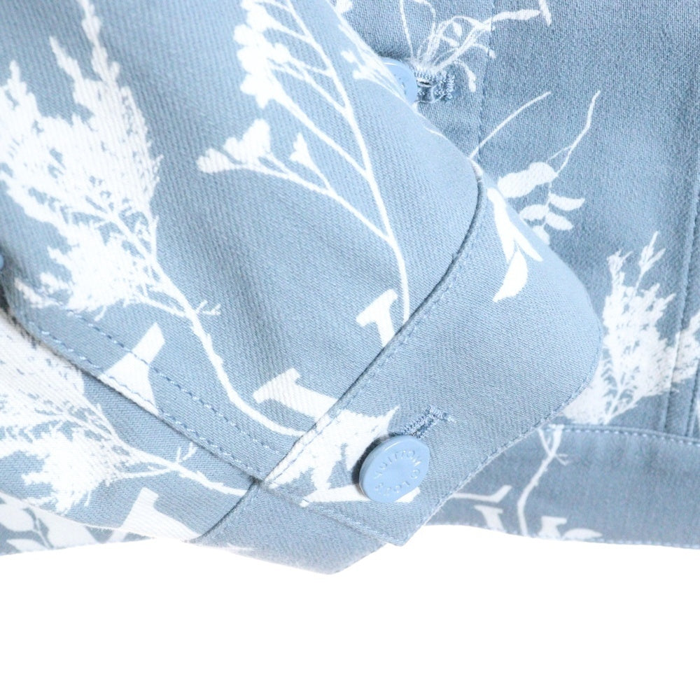 LOUIS VUITTON(ルイヴィトン) 22AW DNAリーフ総柄デニムジャケット ブルー/ホワイト RM222Q NF1 HNA59