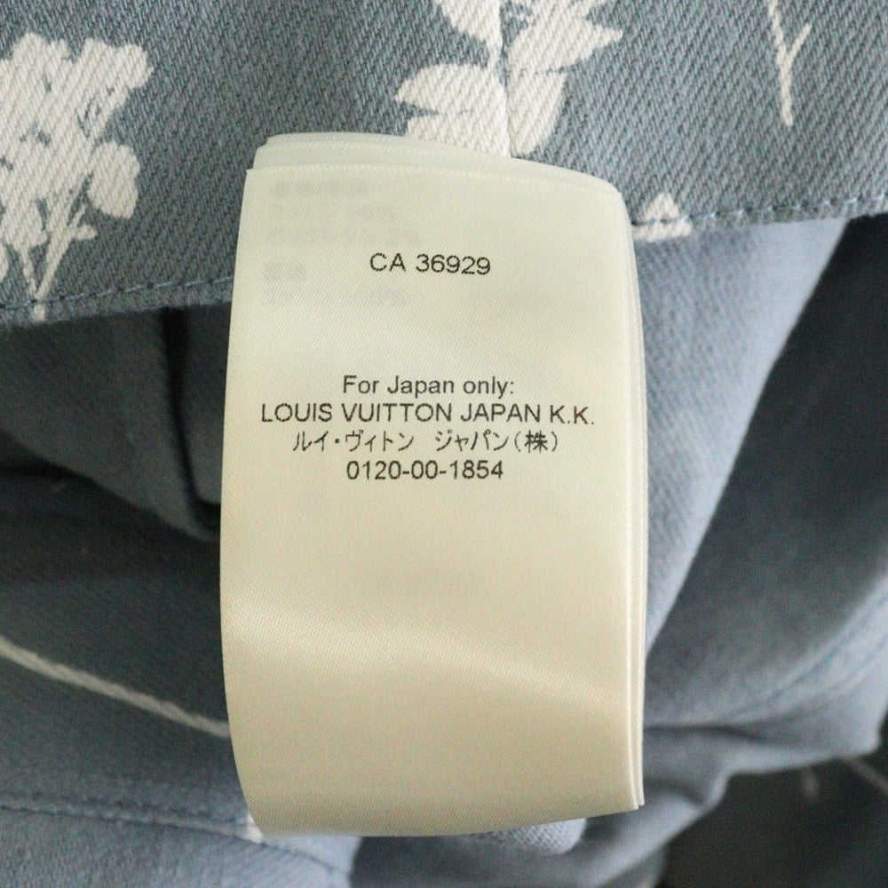 LOUIS VUITTON(ルイヴィトン) 22AW DNAリーフ総柄デニムジャケット ブルー/ホワイト RM222Q NF1 HNA59