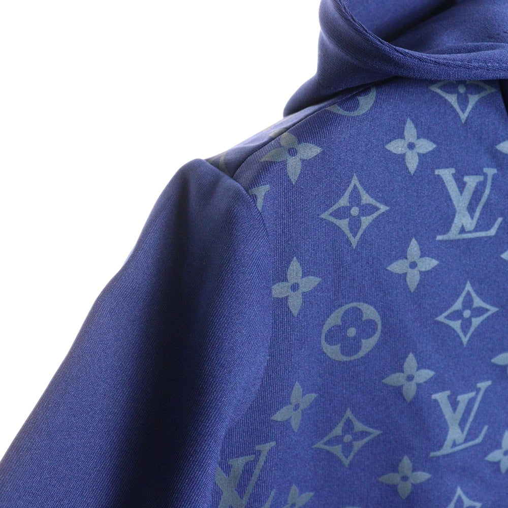 LOUIS VUITTON(ルイヴィトン) 24SS hooded zip-up fitted long-sleeve モノグラム ジップアップパーカー ネイビー RM241MQ YNF HQY46W