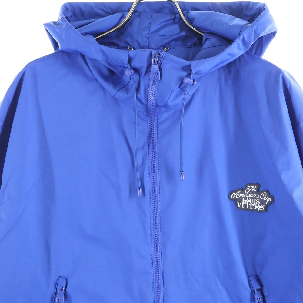 LOUIS VUITTON(ルイヴィトン) 24AW アメリカズカップ ロゴワッペン ナイロンウィンドブレーカー ジャケット ブルー RM242MH PHG HRB31W