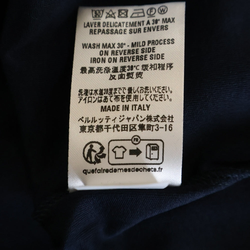 Berluti(ベルルッティ) Thabor スモールロゴ刺繍 クルーネック半袖Tシャツ ネイビー R26JRS124