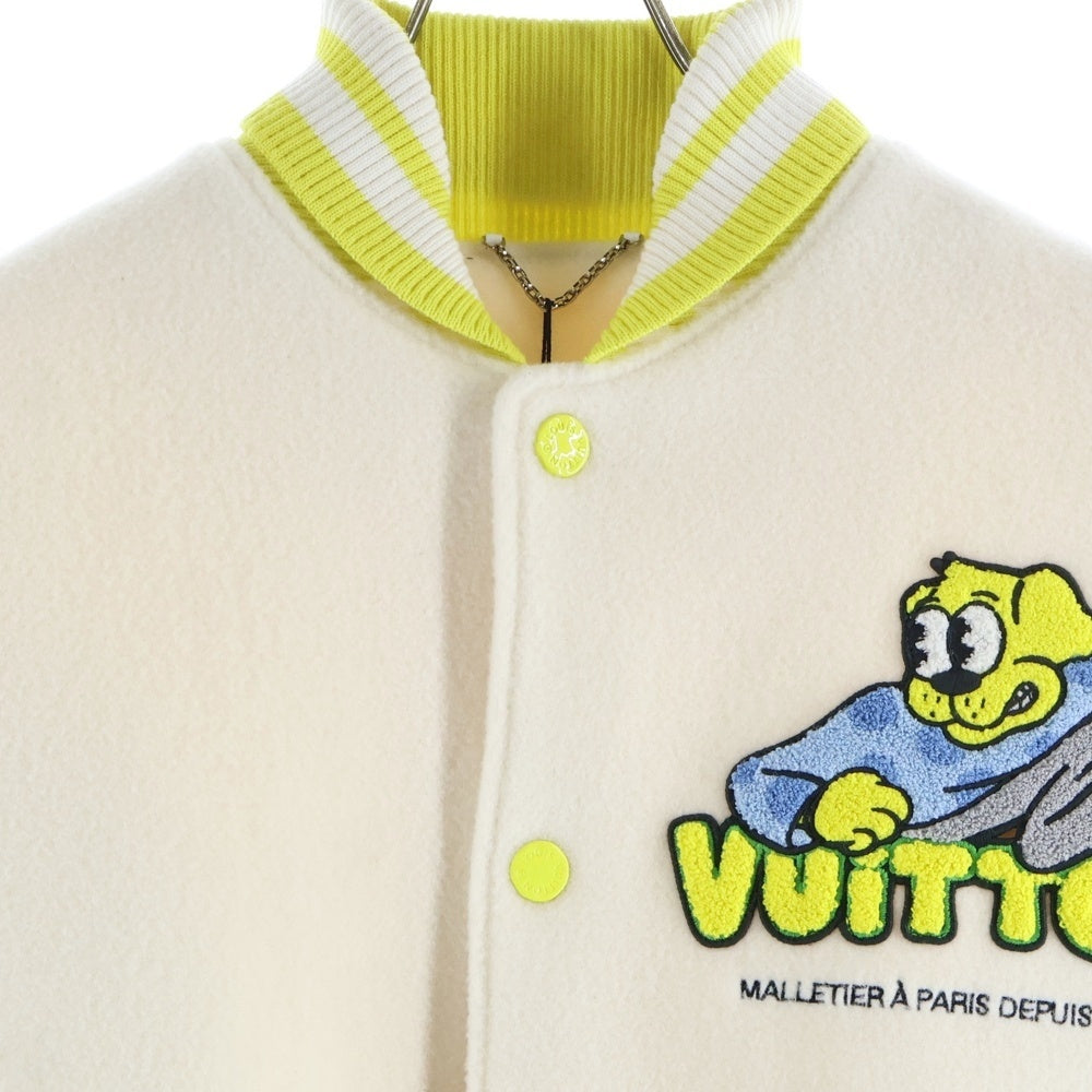 LOUIS VUITTON(ルイヴィトン) 23SS モノグラムプレイグラウンドバーシティブルゾン スタジャン アイボリー/イエロー RM231 YJ3 HOL62E