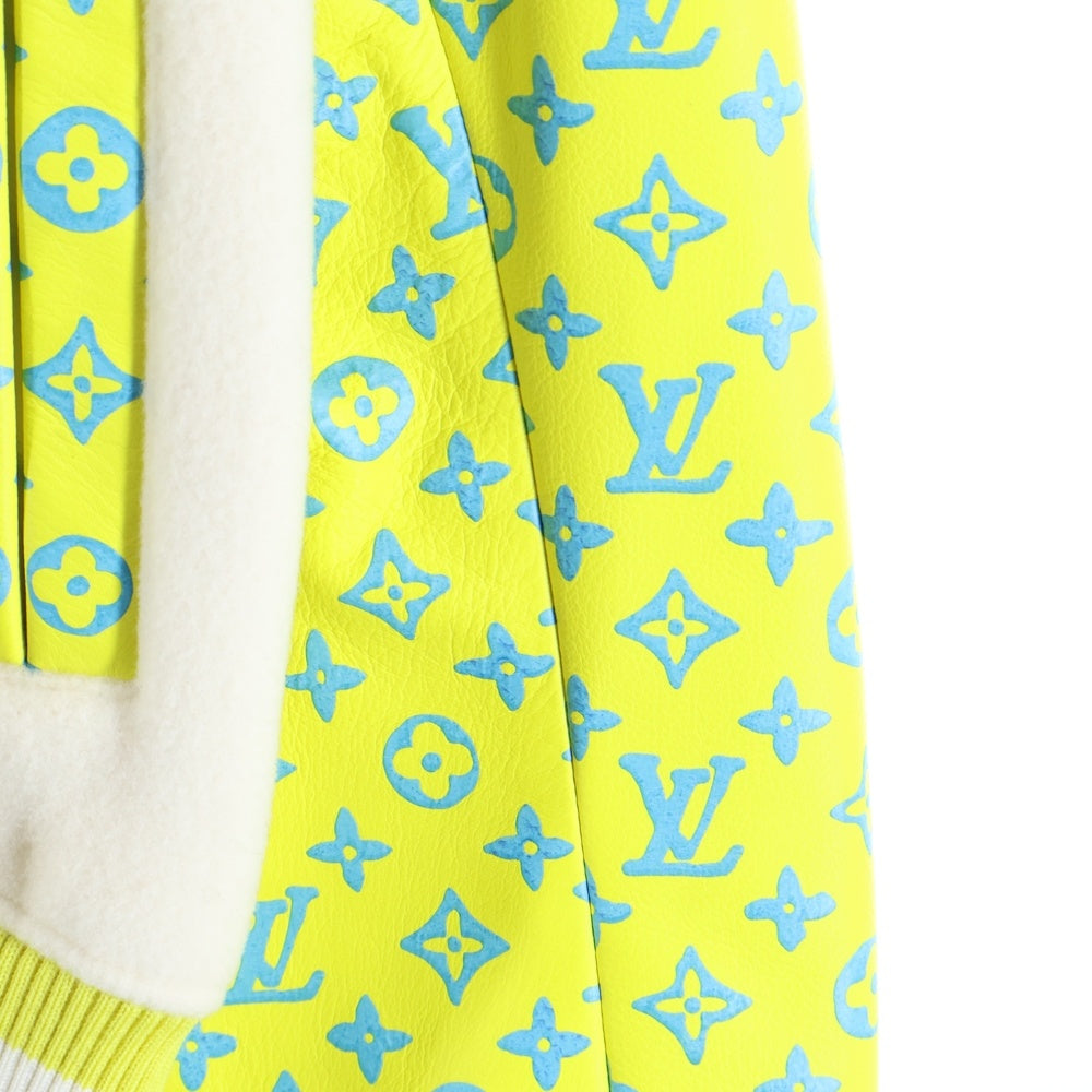 LOUIS VUITTON(ルイヴィトン) 23SS モノグラムプレイグラウンドバーシティブルゾン スタジャン アイボリー/イエロー RM231 YJ3 HOL62E