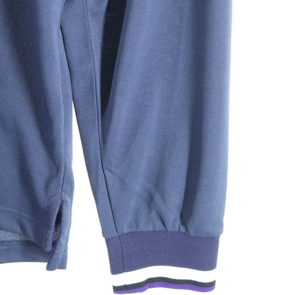 Berluti(ベルルッティ) ロゴ刺繍 ロングスリーブポロシャツ 長袖 ネイビー R25JPL08