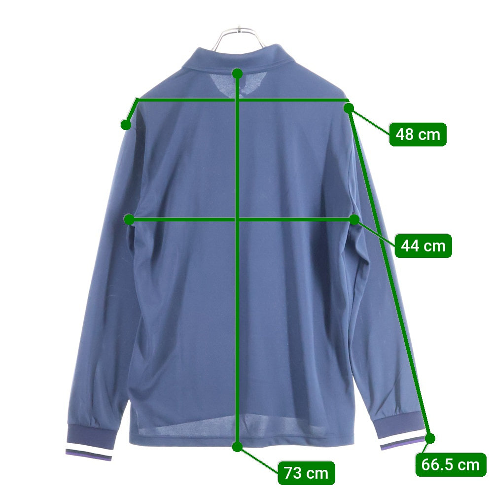 Berluti(ベルルッティ) ロゴ刺繍 ロングスリーブポロシャツ 長袖 ネイビー R25JPL08