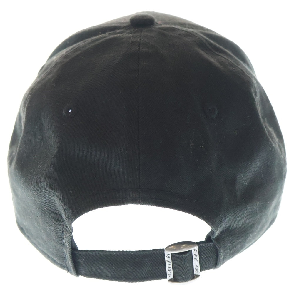 SAINT LAURENT PARIS(サンローランパリ) ×New Era ロゴキャップ モノグラム刺繍 ブラック