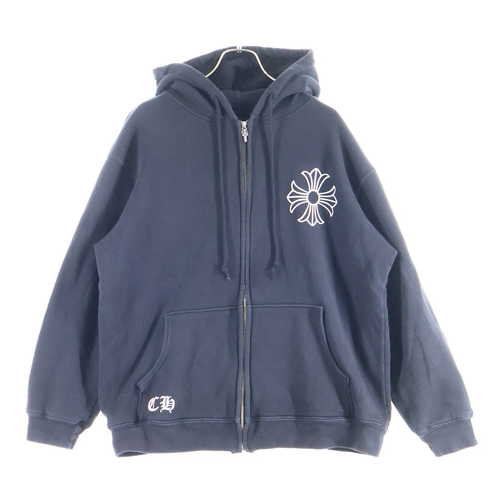 CHROME HEARTS(クロムハーツ) CH PLUS SWTSHRT HD ZIP CHプラスプリント 裏地サーマル ダガージップアップフーディーパーカー ブラック