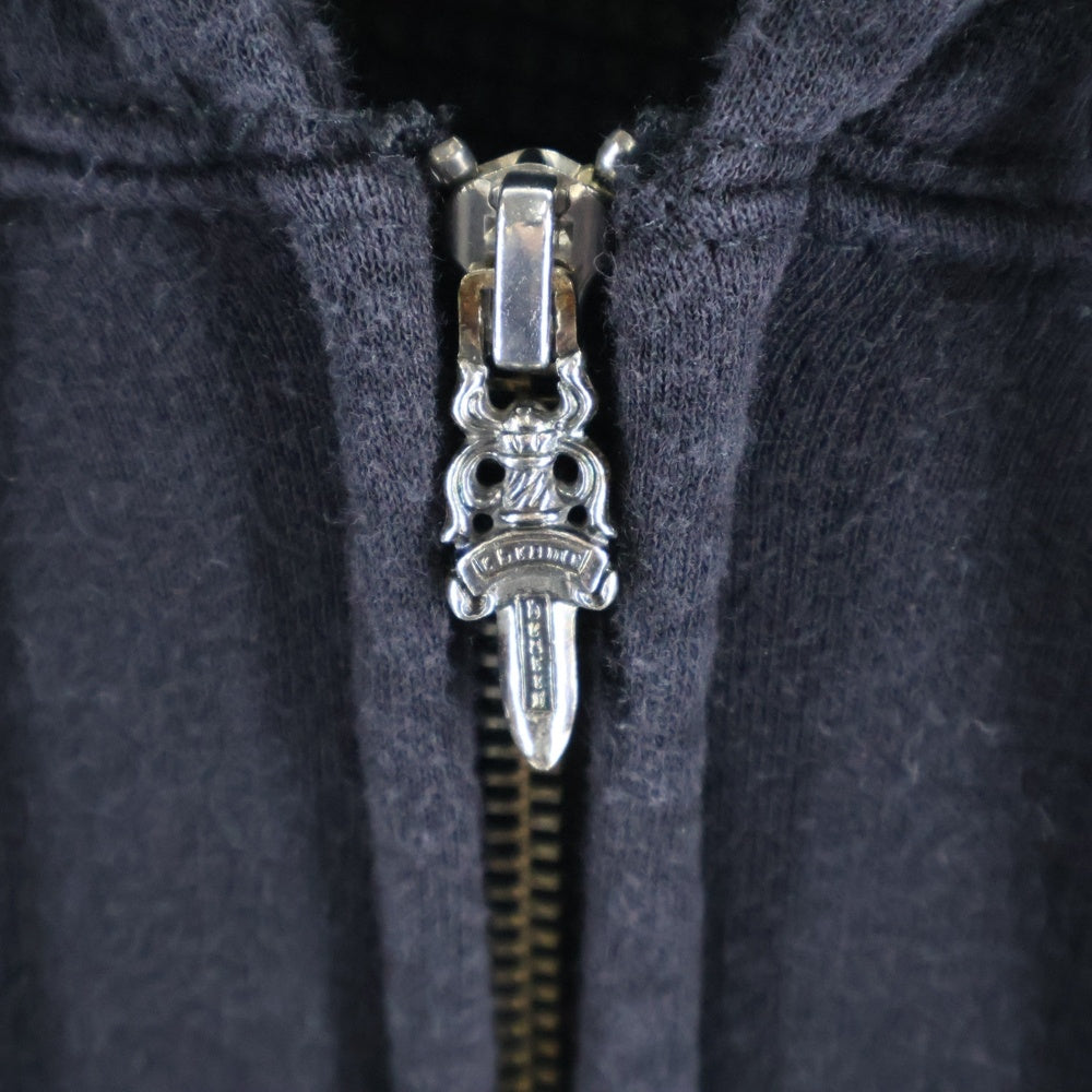 CHROME HEARTS(クロムハーツ) CH PLUS SWTSHRT HD ZIP CHプラスプリント 裏地サーマル ダガージップアップフーディーパーカー ブラック