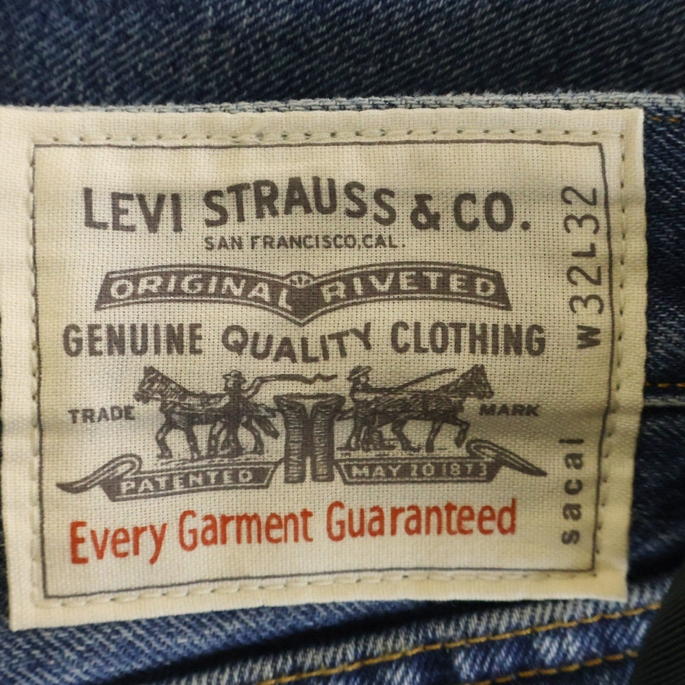 Sacai(サカイ) 25SS ×LEVI'S Denim Pants リーバイス ベルト ウォッシュド デニムパンツ インディゴブルー 25-0962S