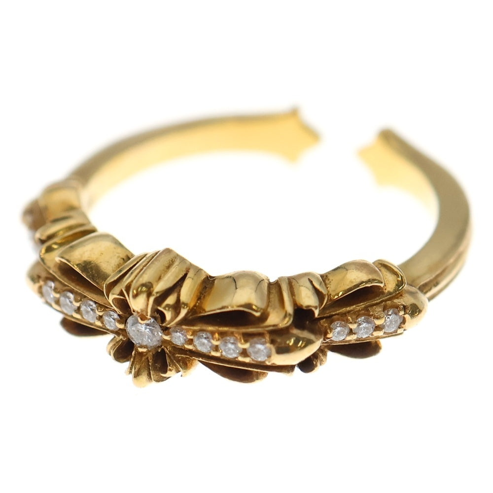 CHROME HEARTS(クロムハーツ) 22K BABY CLSC P D ベイビークラシックダブルフローラル PAVEダイヤ ゴールドリング