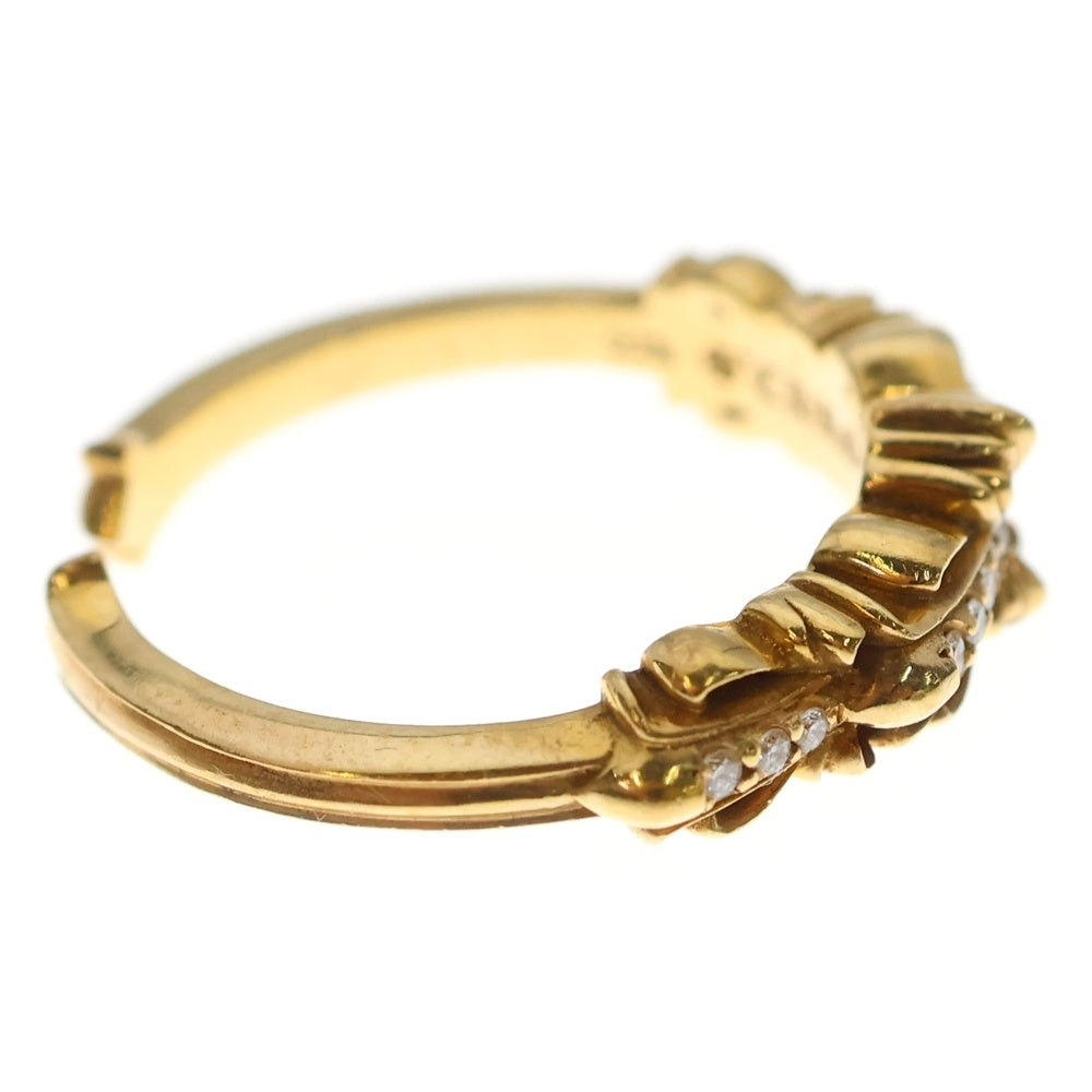 CHROME HEARTS(クロムハーツ) 22K BABY CLSC P D ベイビークラシックダブルフローラル PAVEダイヤ ゴールドリング