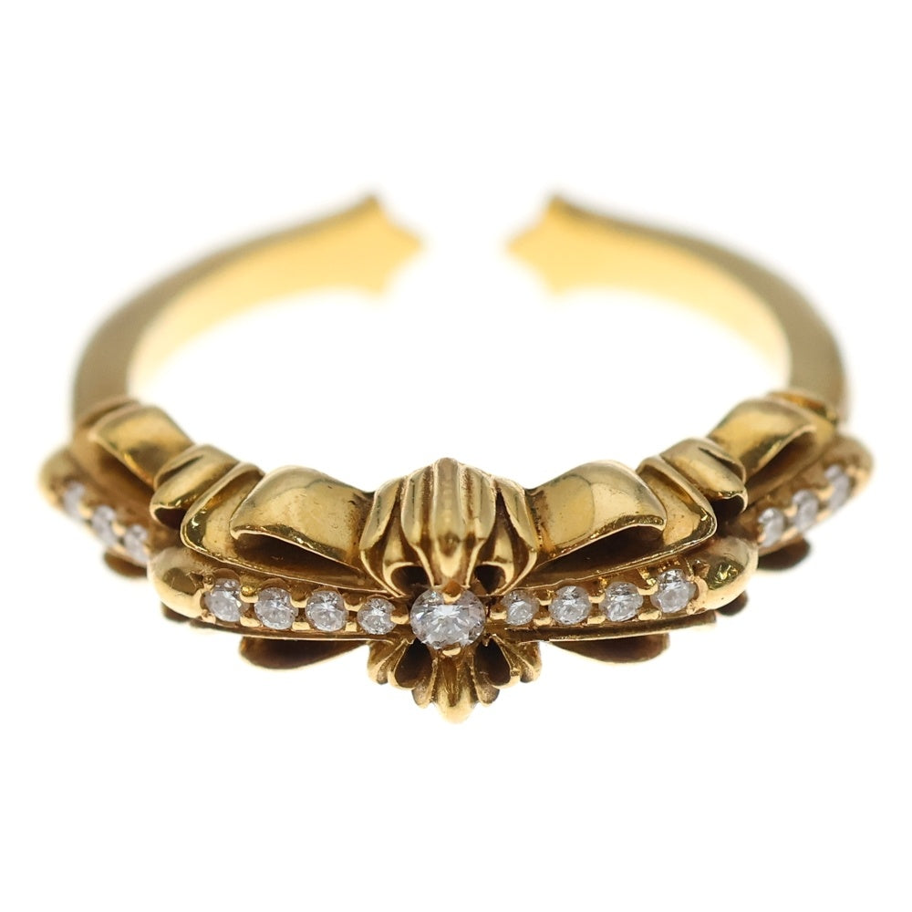 CHROME HEARTS(クロムハーツ) 22K BABY CLSC P D ベイビークラシックダブルフローラル PAVEダイヤ ゴールドリング