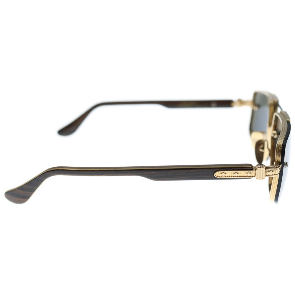 CHROME HEARTS(クロムハーツ) LOVE ROD ダブルブリッジ ウッドフレーム サングラス メガネ ブラウン/ゴールド