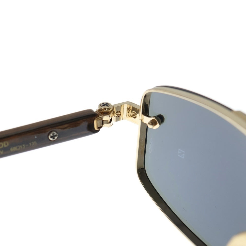 CHROME HEARTS(クロムハーツ) LOVE ROD ダブルブリッジ ウッドフレーム サングラス メガネ ブラウン/ゴールド
