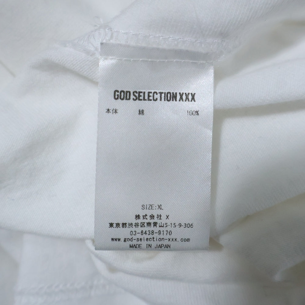 WIND AND SEA(ウィンダンシー) ×GOD SELECTION XXX ×ゴッドセレクション コラボ フロントデザイン 半袖Tシャツ カットソー ホワイト