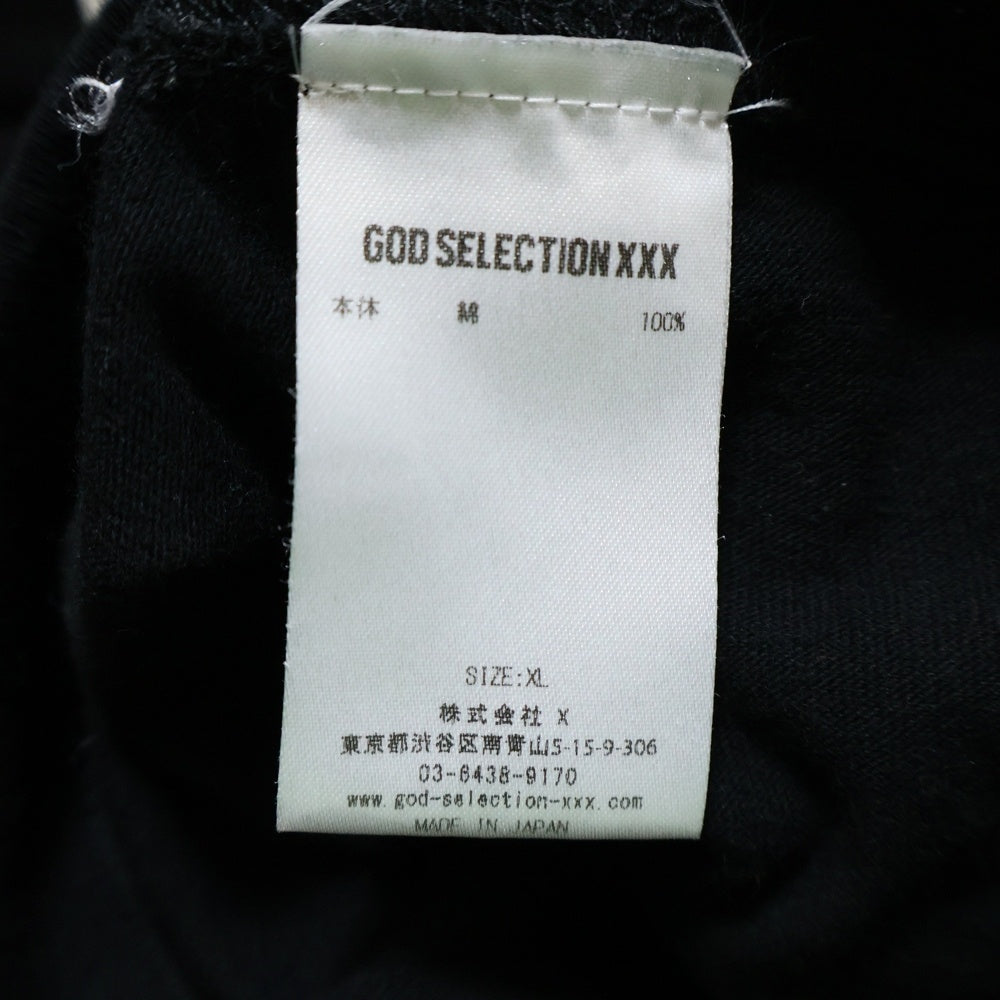 WIND AND SEA(ウィンダンシー) ×GOD SELECTION XXX ×ゴッドセレクション コラボ フロントデザイン 長袖Tシャツ ブラック