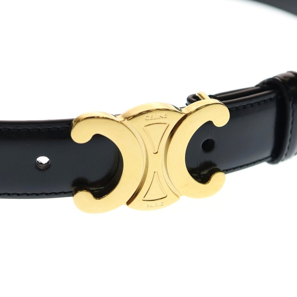 CELINE(セリーヌ) セリーヌ トリオンフ カーフスキン ベルト ブラック/ゴールド レディース