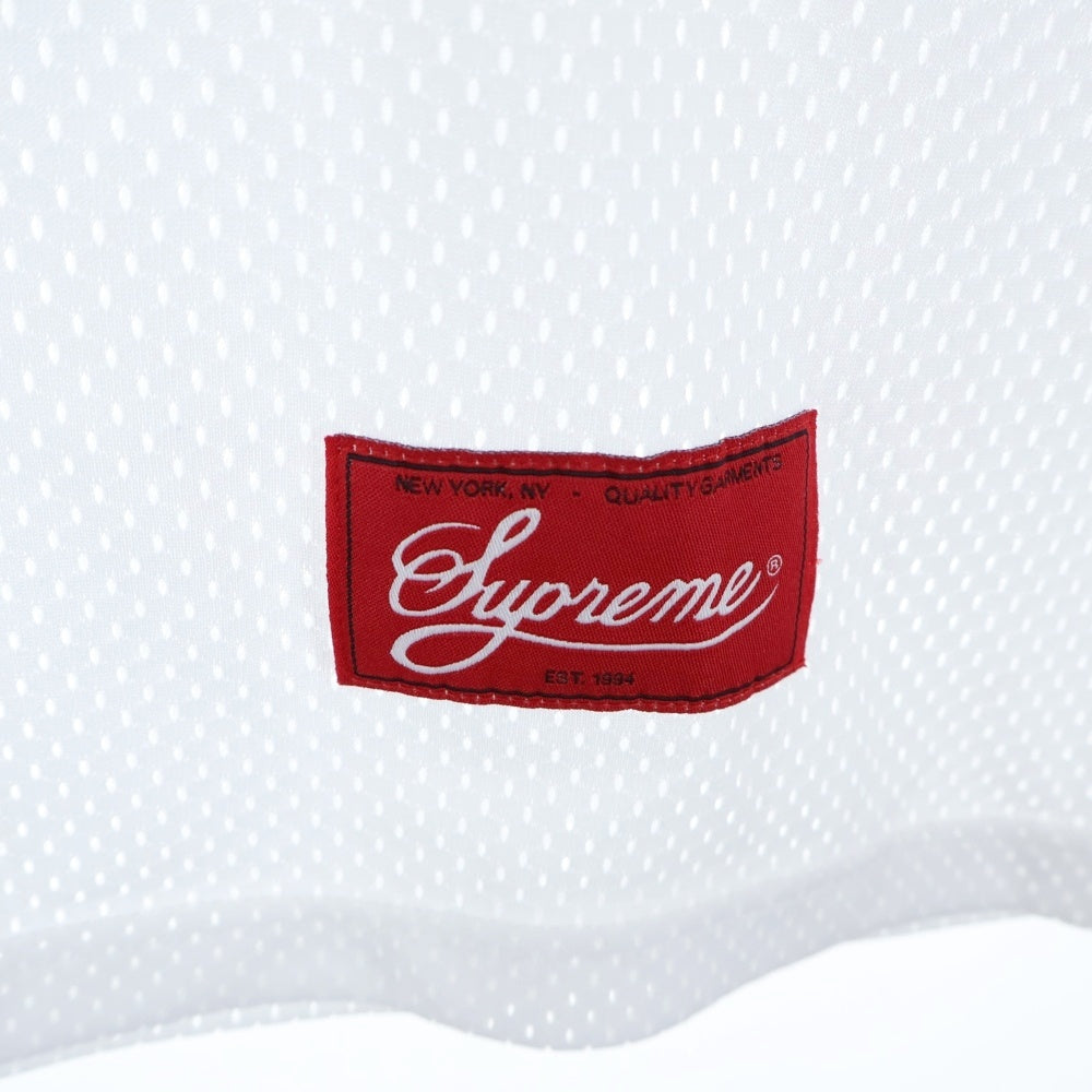 SUPREME(シュプリーム) 25SS Bandana Football Jersey バンダナ フットボールジャージ メッシュカットソー半袖Tシャツ ホワイト/レッド