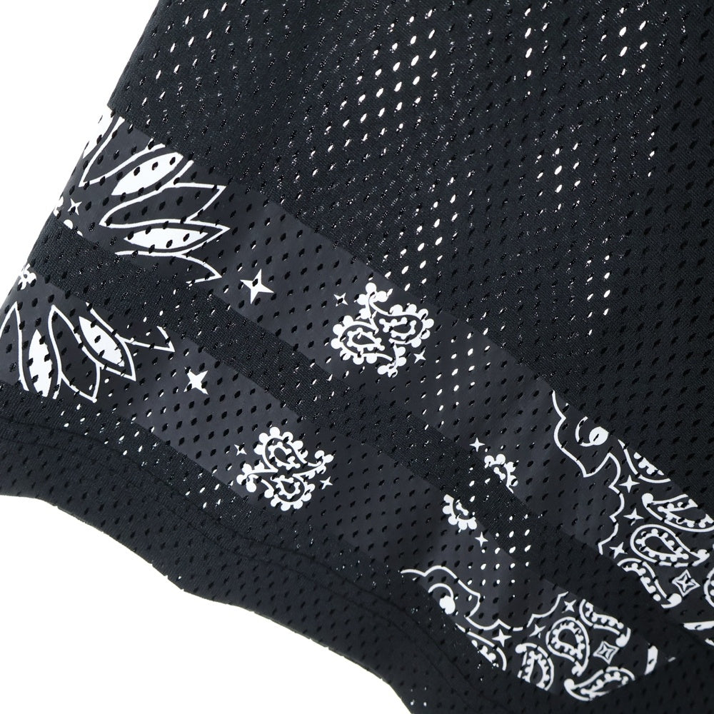 SUPREME(シュプリーム) 25SS Bandana Football Jersey バンダナ フットボールジャージ メッシュカットソー 半袖Tシャツ ブラック