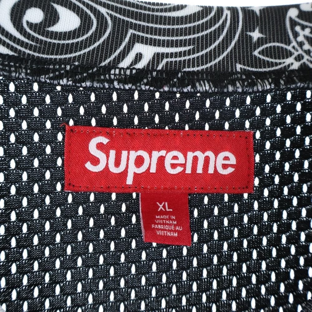 SUPREME(シュプリーム) 25SS Bandana Football Jersey バンダナ フットボールジャージ メッシュカットソー 半袖Tシャツ ブラック