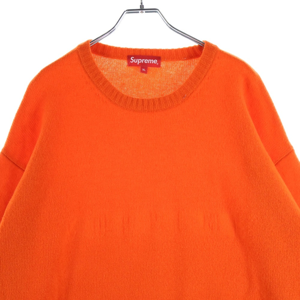 SUPREME(シュプリーム) 22AW Embossed Sweater エンボスロゴ クルーネック長袖ニットセーター オレンジ