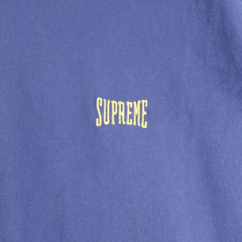 SUPREME(シュプリーム) 25SS Warm Up Washed S/S Top ロゴ刺繍 ウォームアップウォッシュド 半袖Tシャツ カットソー ネイビー