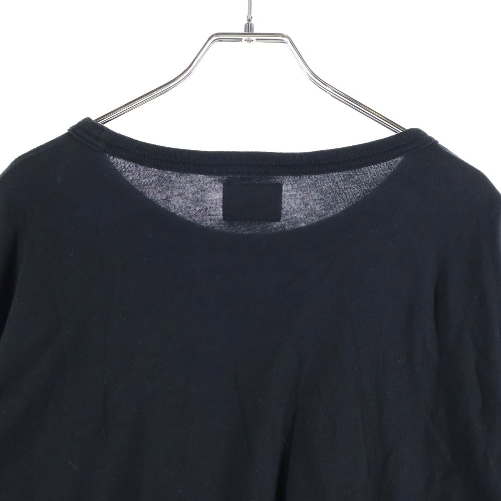 STUSSY(ステューシー) スカルプリント クルーネック長袖Tシャツ カットソー ブラック