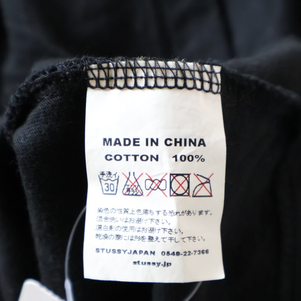 STUSSY(ステューシー) スカルプリント クルーネック長袖Tシャツ カットソー ブラック