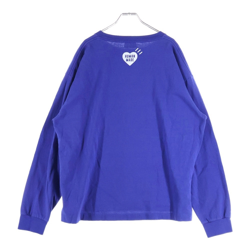 HUMAN MADE(ヒューマンメイド) GRAPHIC L/S T-SHIRT HM30CS026 グラフィックプリント クルーネックロングスリーブ 長袖Tシャツ カットソー ブルー