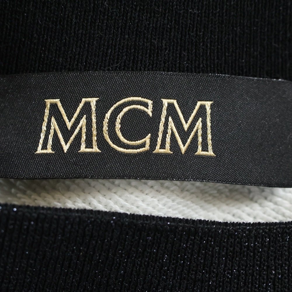 MCM(エム シー エム) New Monogram Sweatshirt ニュー モノグラム クルーネック スウェット 長袖 ホワイト