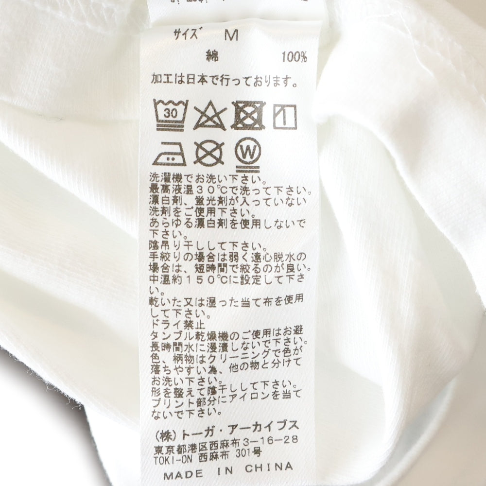 TOGA TOO(トーガ トゥ) MAILER DEMON T-shirt プリントクルーネック半袖Tシャツ TZ241ーJK542 ホワイト