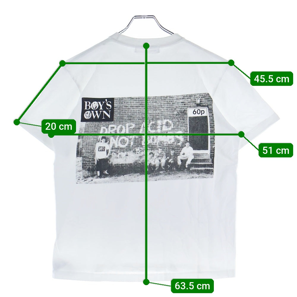 TOGA TOO(トーガ トゥ) TOGA × BOY'S OWN T-shirt 両面プリントクルーネック半袖Tシャツ TC241ーJK514 ホワイト