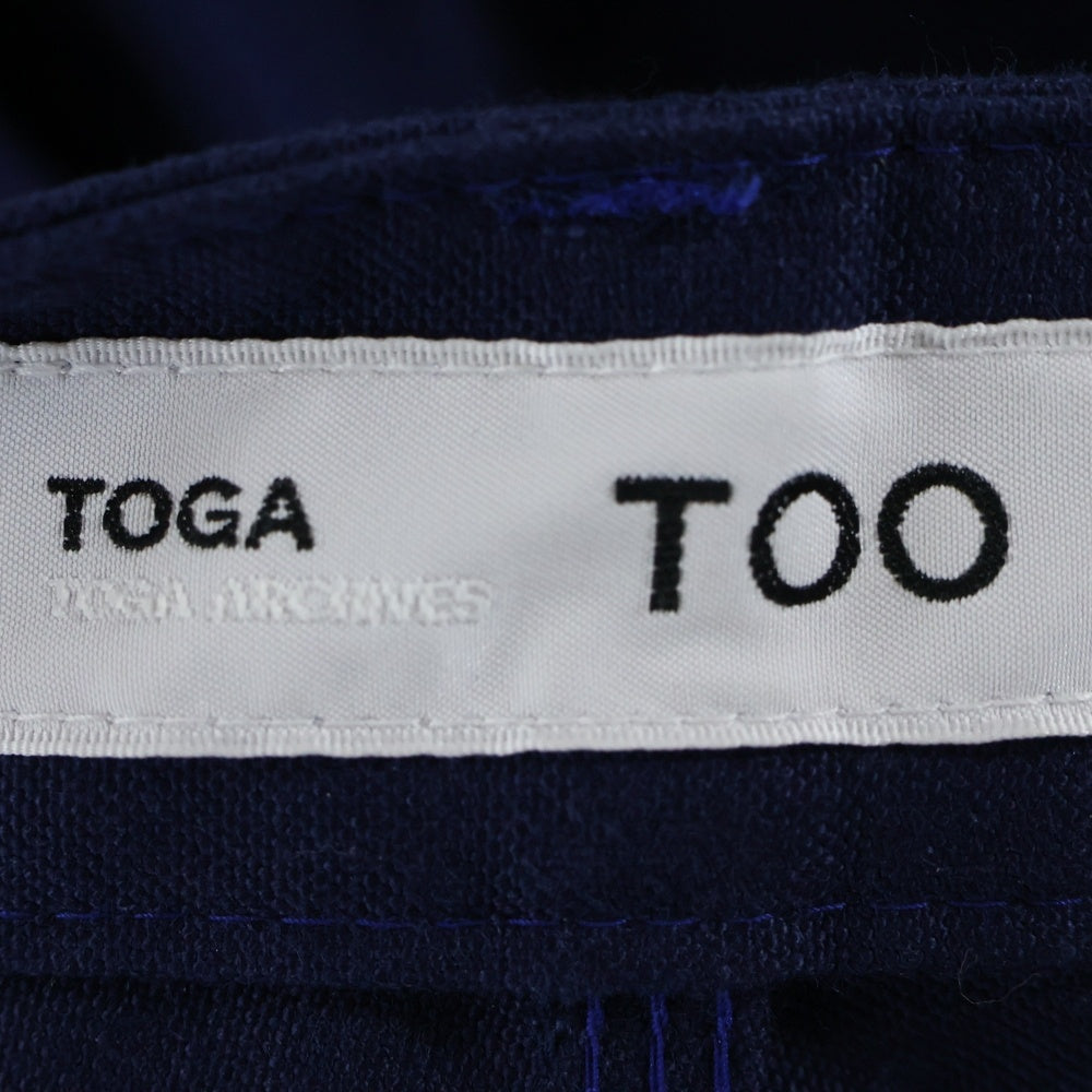 TOGA TOO(トーガ トゥ) COTTON CANVAS PANTS コットンキャンバス パンツ TZ242-FF978 ブルー
