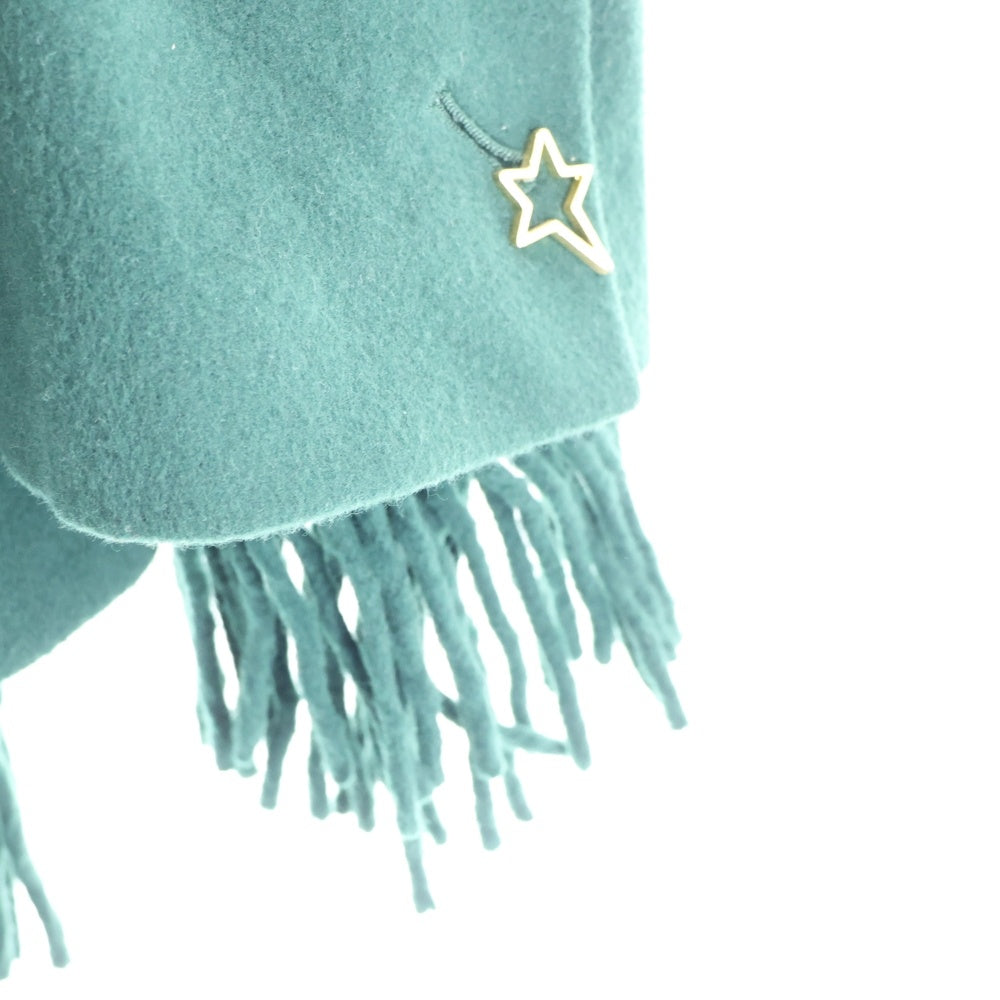 BED J.W. FORD(ベッドフォード) 23AW Lapel-less Jacket 23AW-B-JK01 フリンジ ウール テーラードジャケット グリーン