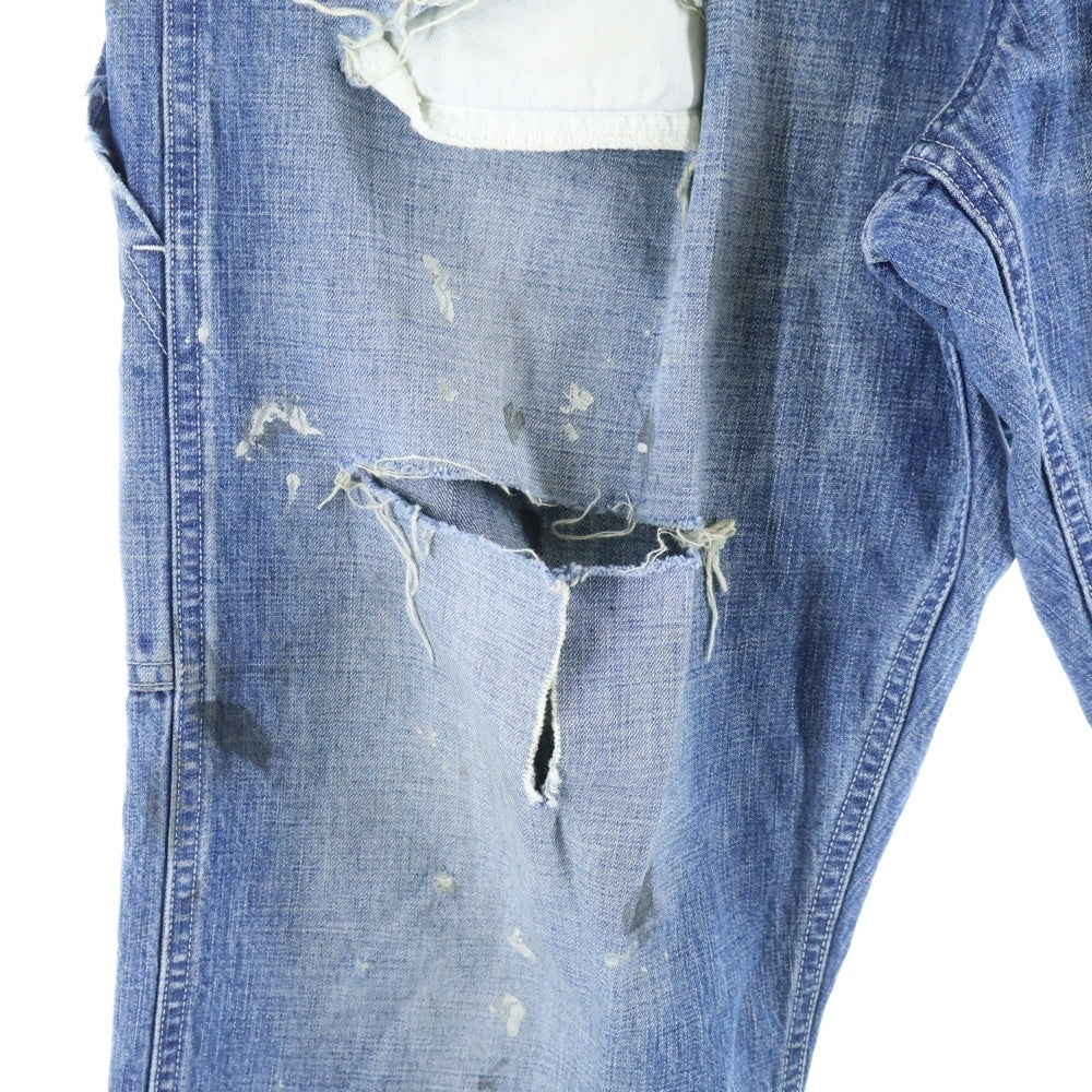 SAINT MICHAEL(セントマイケル) 24SS DENIM PANTS PAINTER ダメージ加工 デニムペインターパンツ インディゴ SM-YS8-0000-051