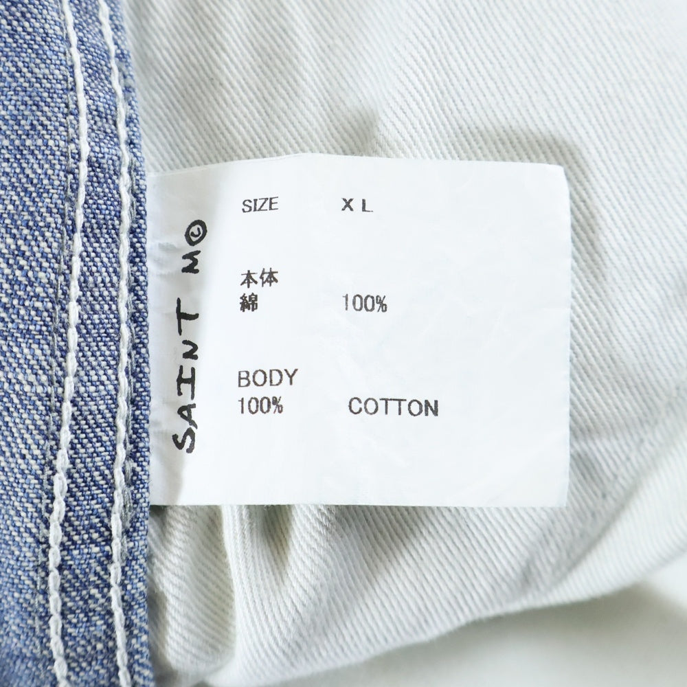 SAINT MICHAEL(セントマイケル) 24SS DENIM PANTS PAINTER ダメージ加工 デニムペインターパンツ インディゴ SM-YS8-0000-051