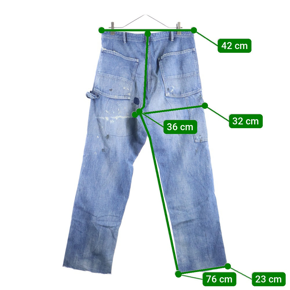 SAINT MICHAEL(セントマイケル) 24SS DENIM PANTS PAINTER ダメージ加工 デニムペインターパンツ インディゴ SM-YS8-0000-051