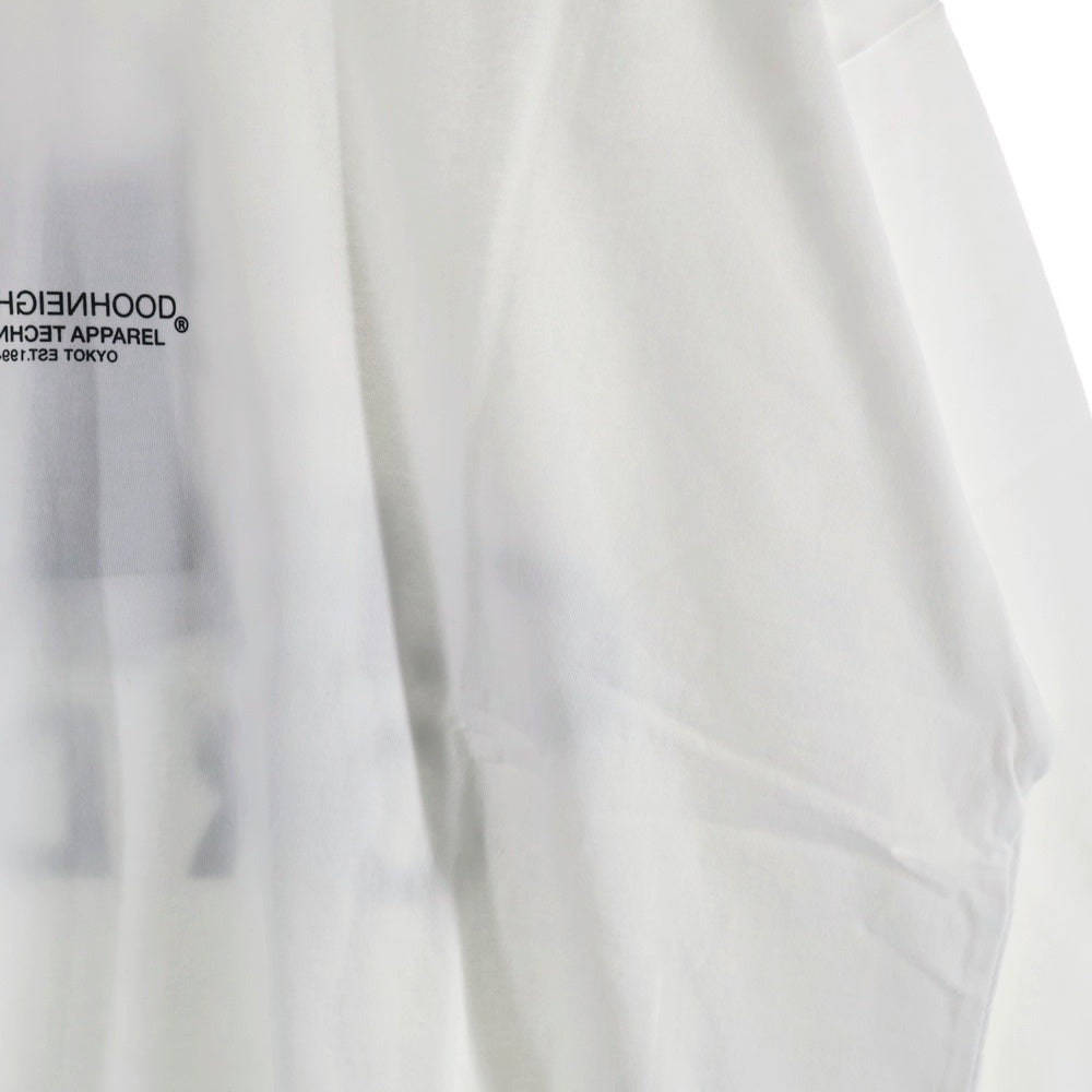 NEIGHBORHOOD(ネイバーフッド) 22AW×KATHARINE HAMNETT KH.TEE-2 LS.CO ロゴ プリント ロングスリーブ 長袖 Tシャツ ロンT ホワイト