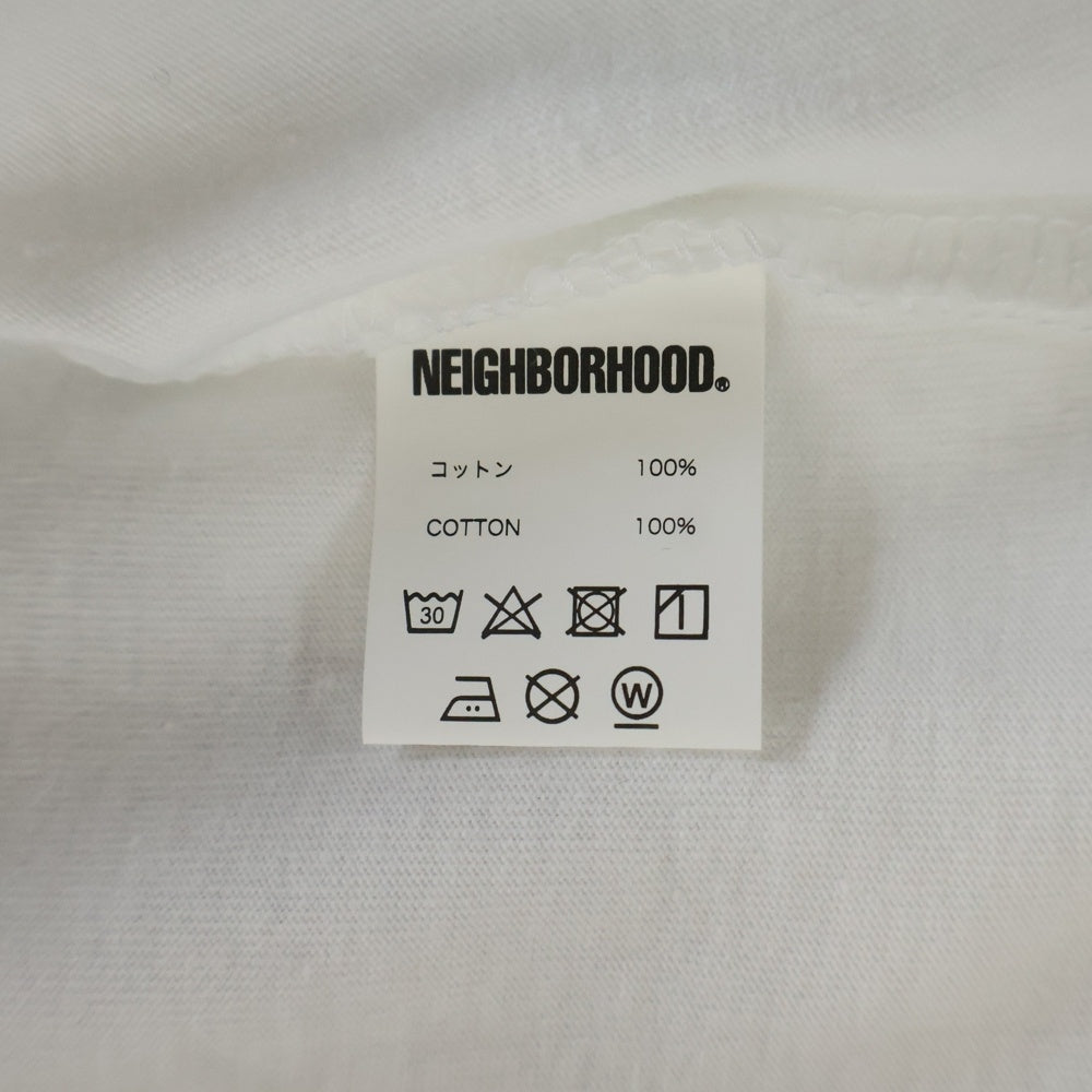 NEIGHBORHOOD(ネイバーフッド) 22AW×KATHARINE HAMNETT KH.TEE-2 LS.CO ロゴ プリント ロングスリーブ 長袖 Tシャツ ロンT ホワイト