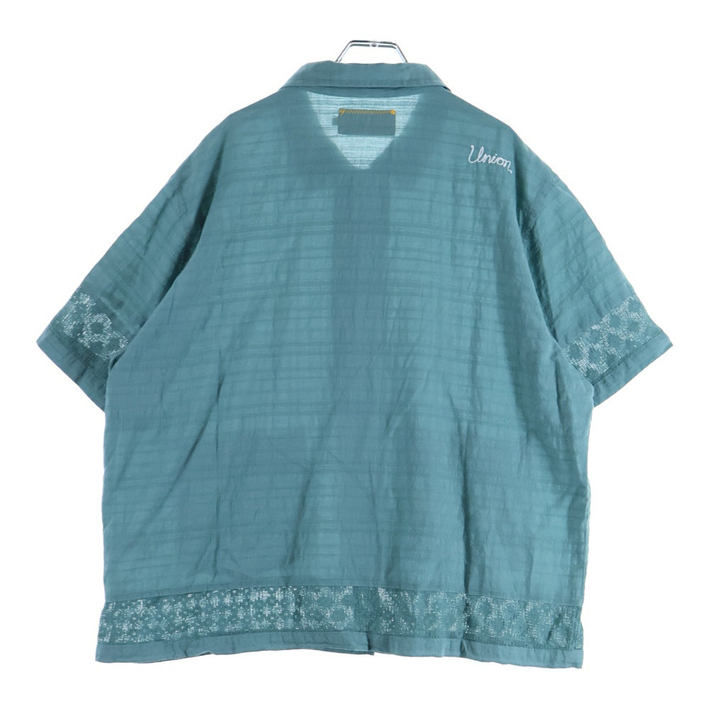 UNION(ユニオン) レースデザイン 半袖シャツ グリーン WSS-202