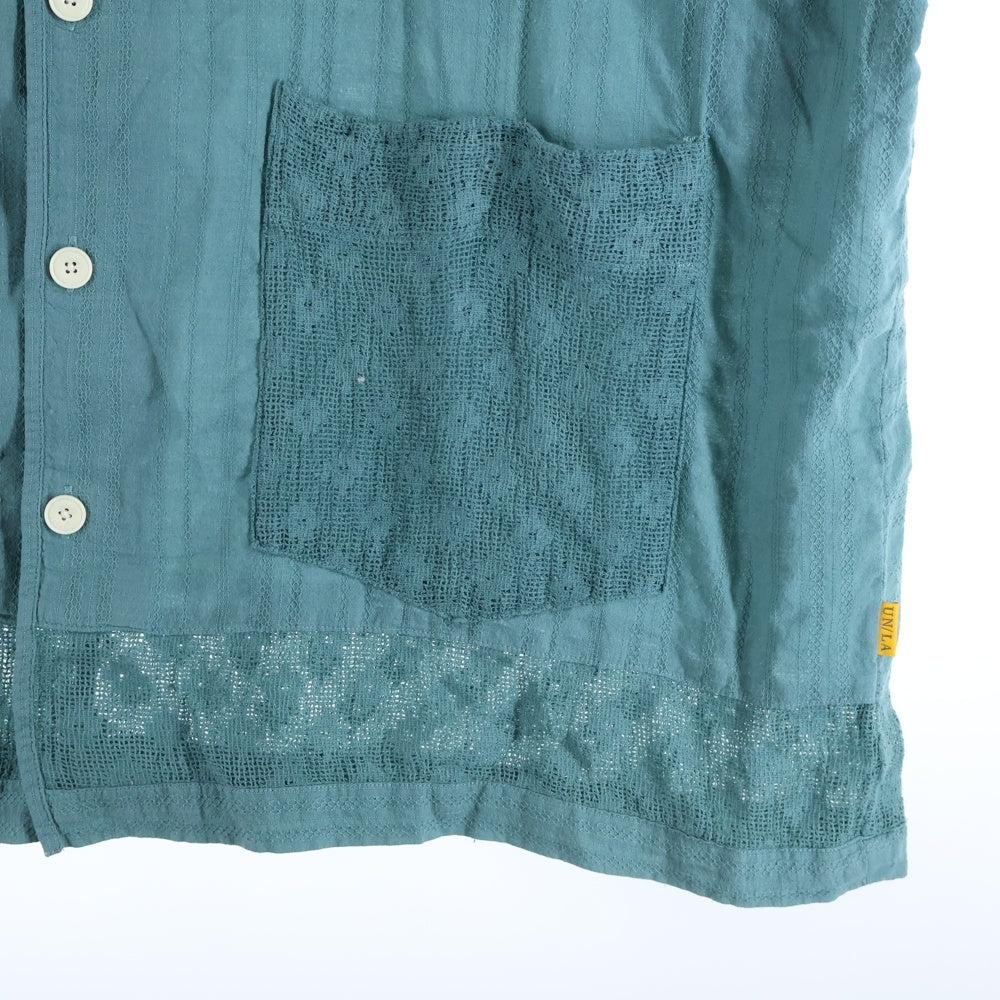 UNION(ユニオン) レースデザイン 半袖シャツ グリーン WSS-202