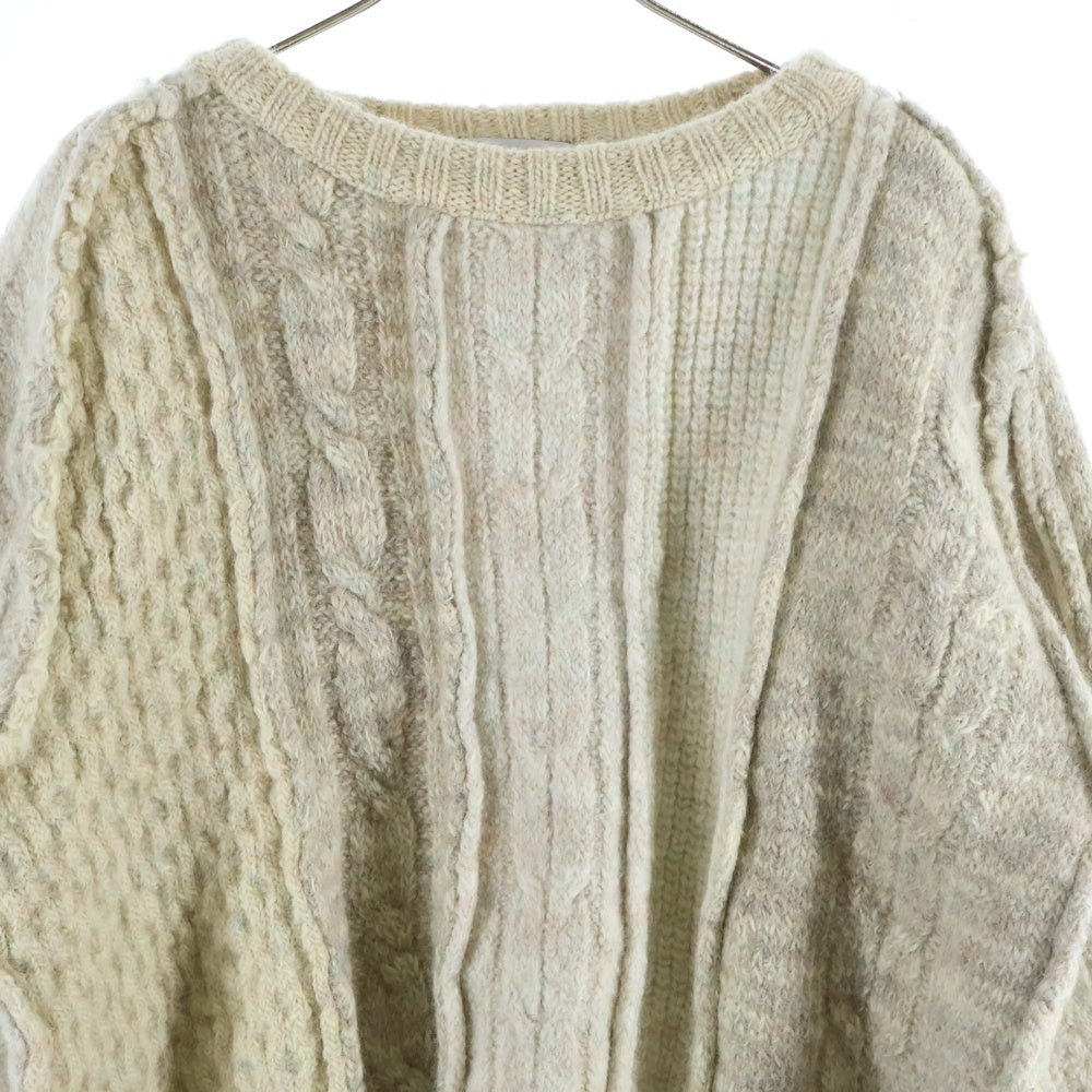 SUGARHILL(シュガーヒル) 21AW MULTICOLOR CABLE BUG KNIT ケーブルニット セーター アイボリー 21AWKN02