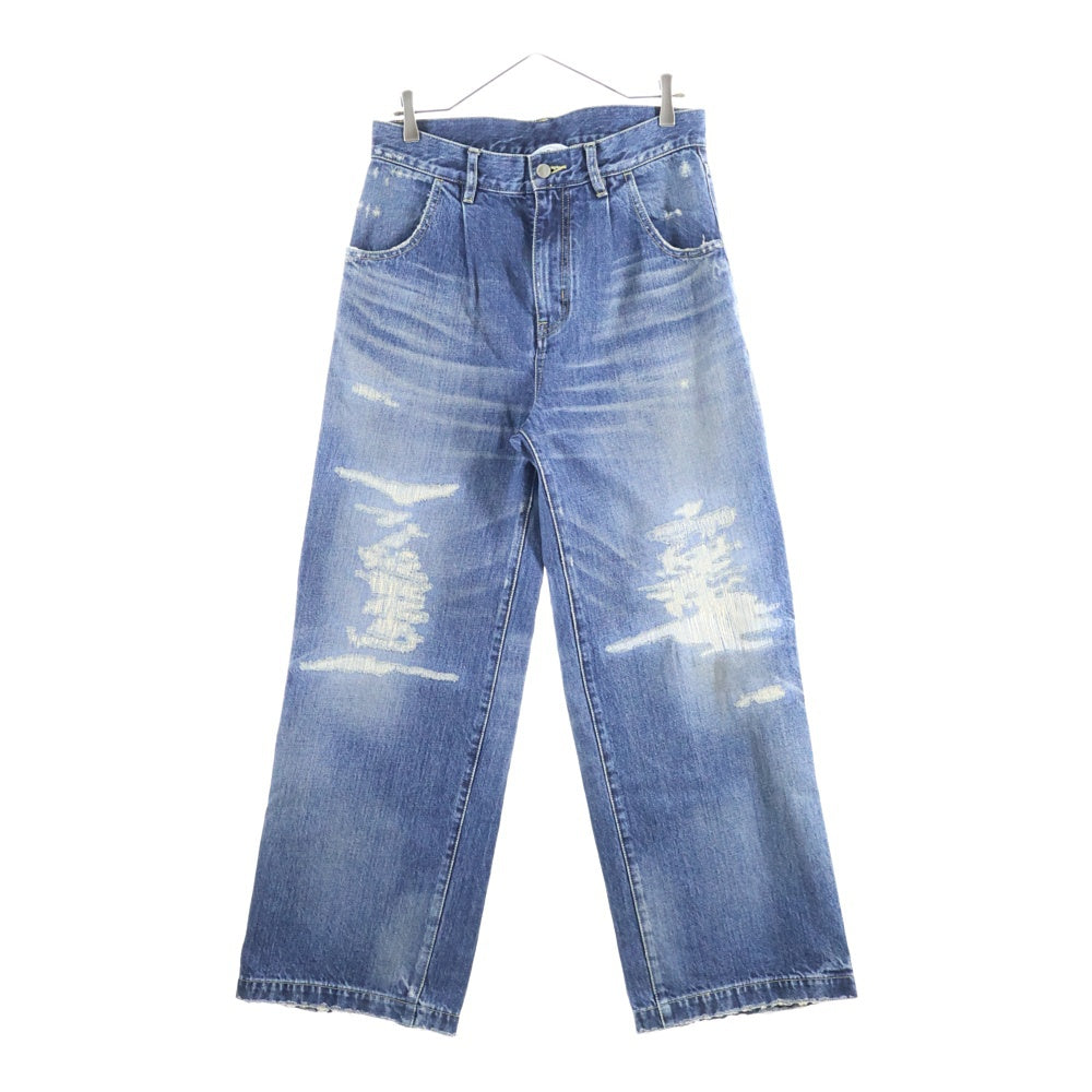 VICTIM(ヴィクティム) ジップフライ ダメージ デニムパンツ インディゴ VTM-24-P-006